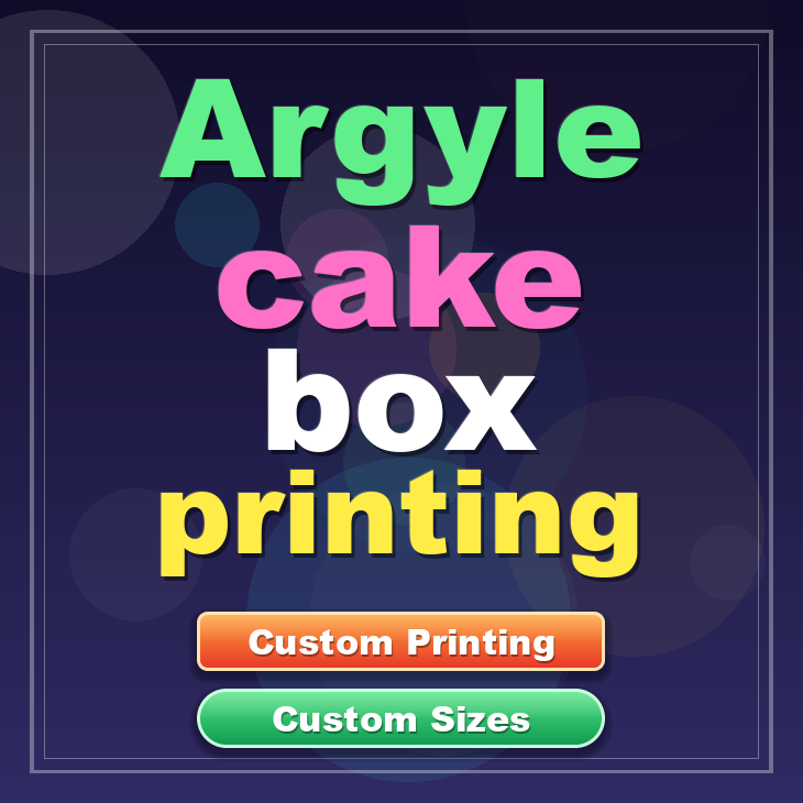 Argyle cake box printing