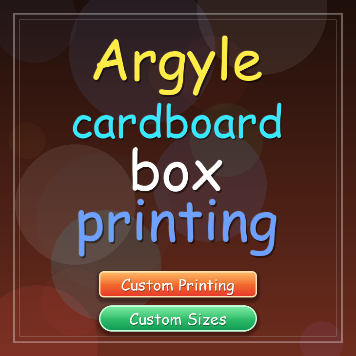 Argyle cardboard box printing