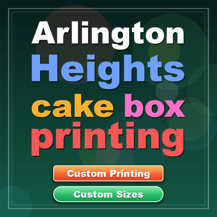 Arlington Heights cake box printing