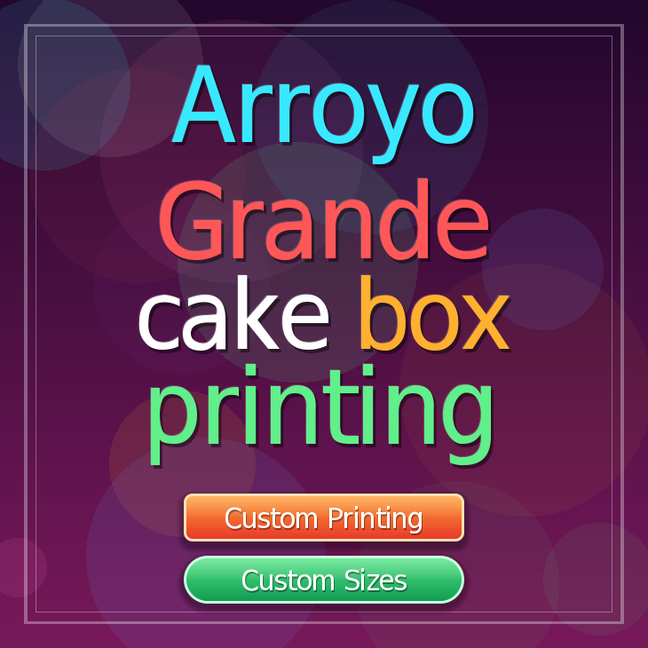 Arroyo Grande cake box printing