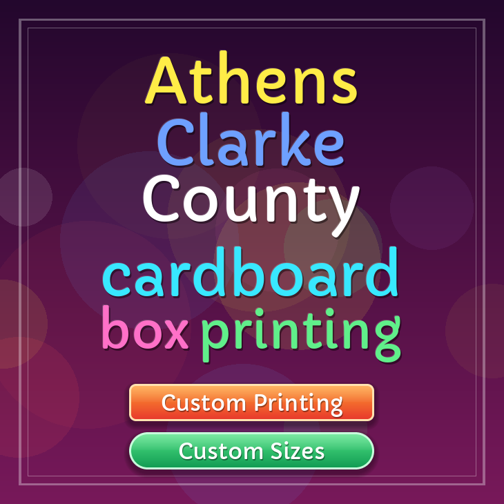 Athens Clarke County cardboard box printing