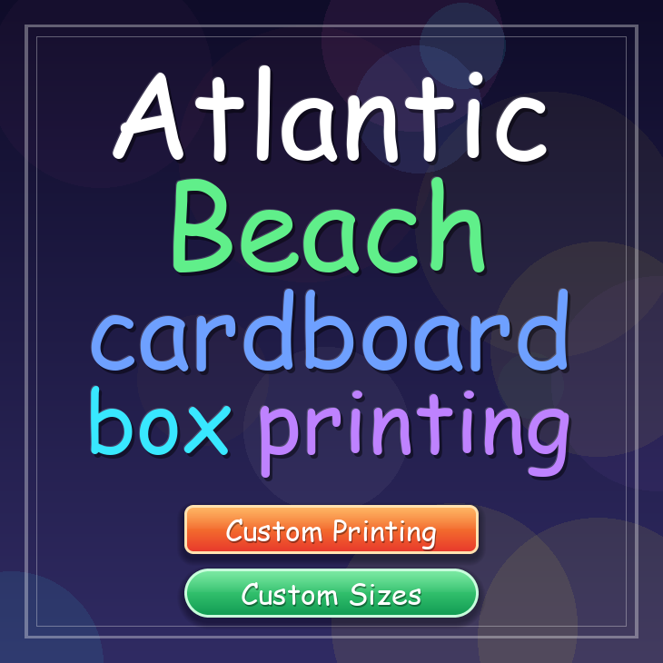 Atlantic Beach cardboard box printing