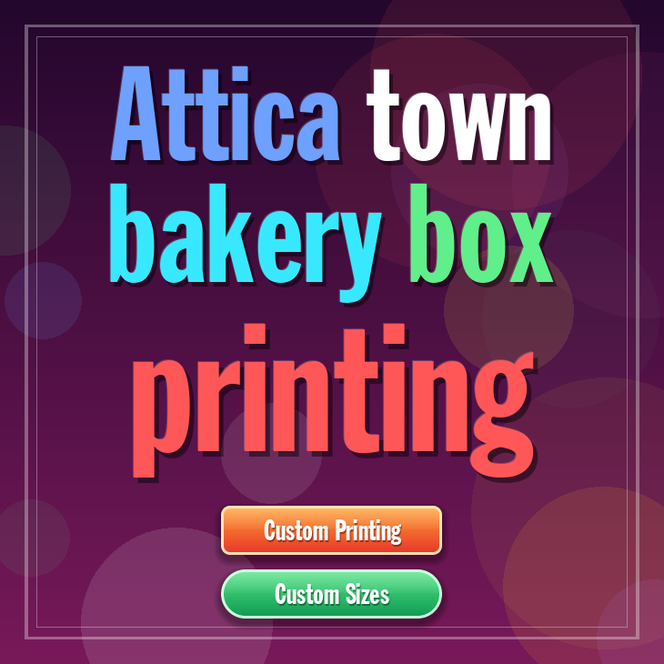 Attica Town bakery box printing