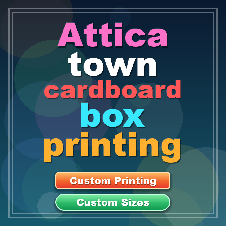 Attica town cardboard box printing