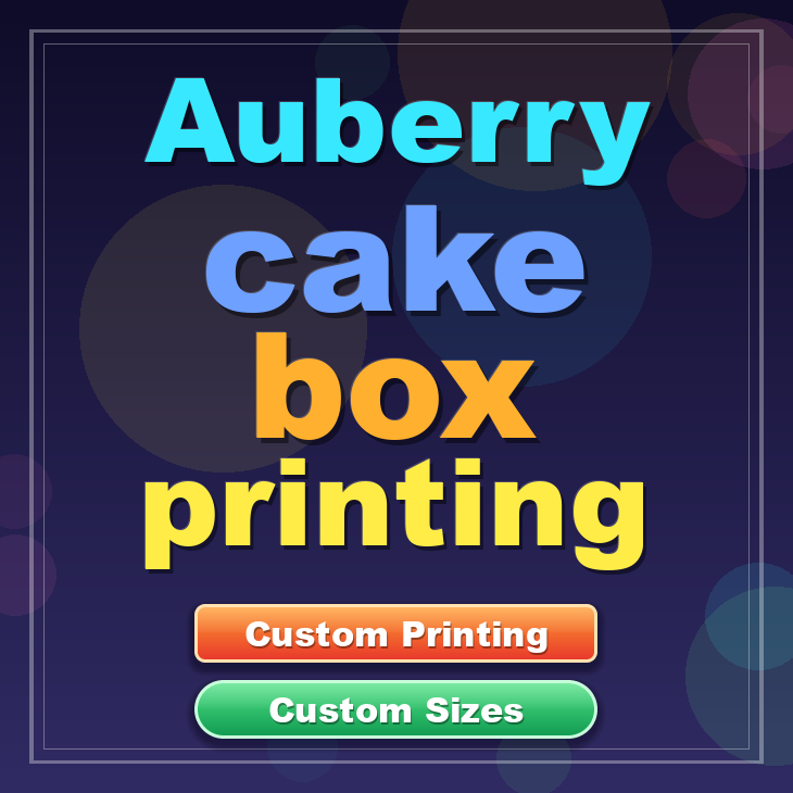 Auberry cake box printing