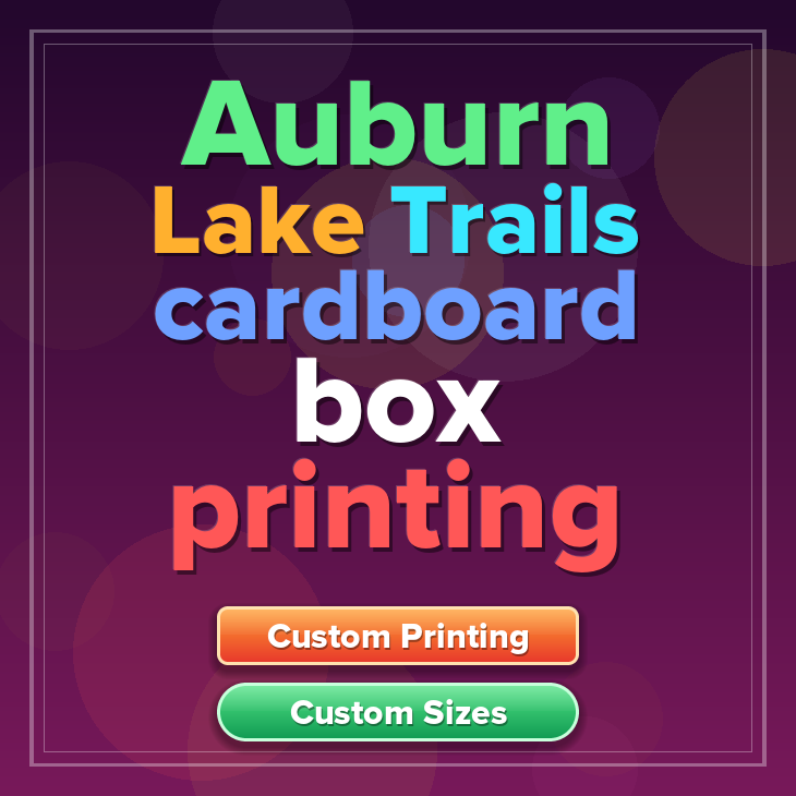 Auburn Lake Trails cardboard box printing