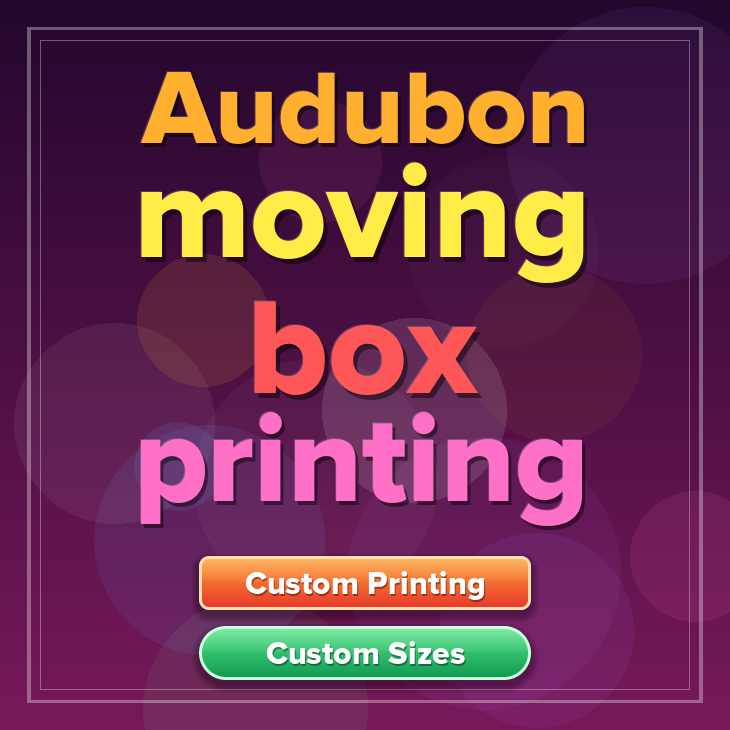 Audubon moving box printing