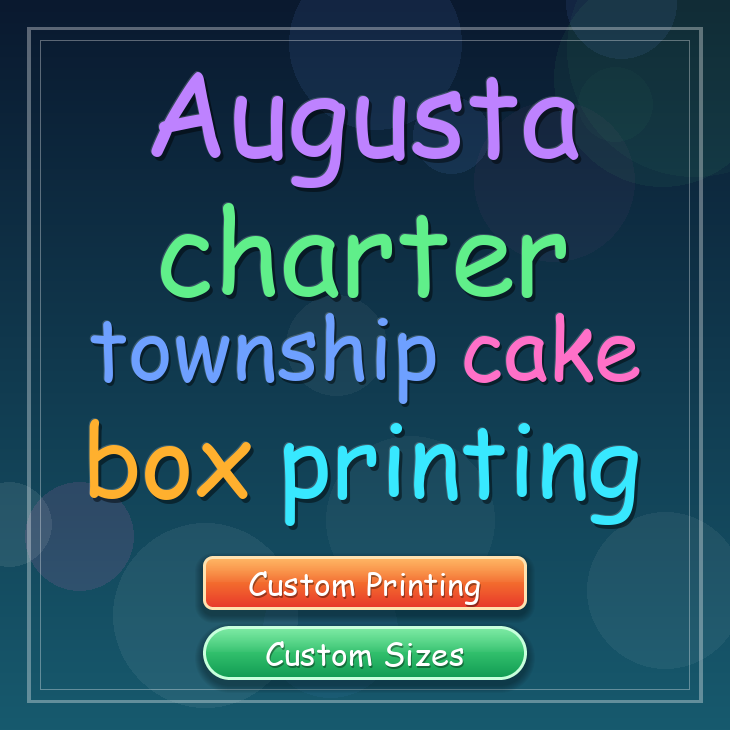 Augusta Charter Township cake box printing