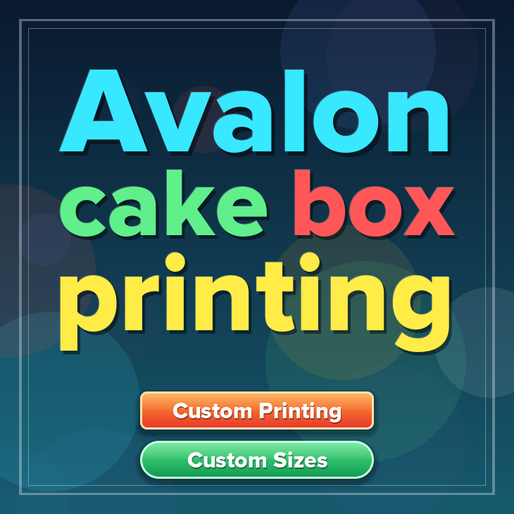 Avalon cake box printing
