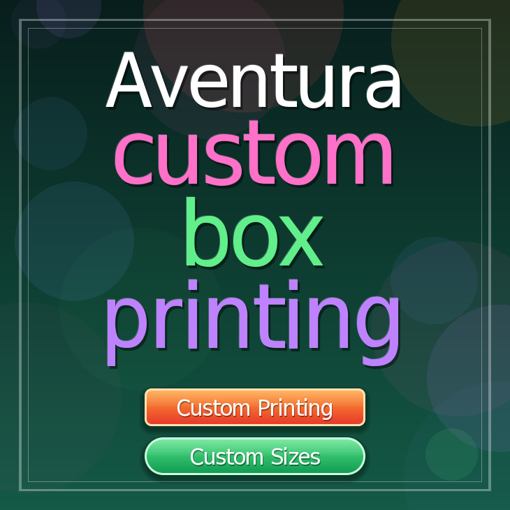 Aventura custom box printing