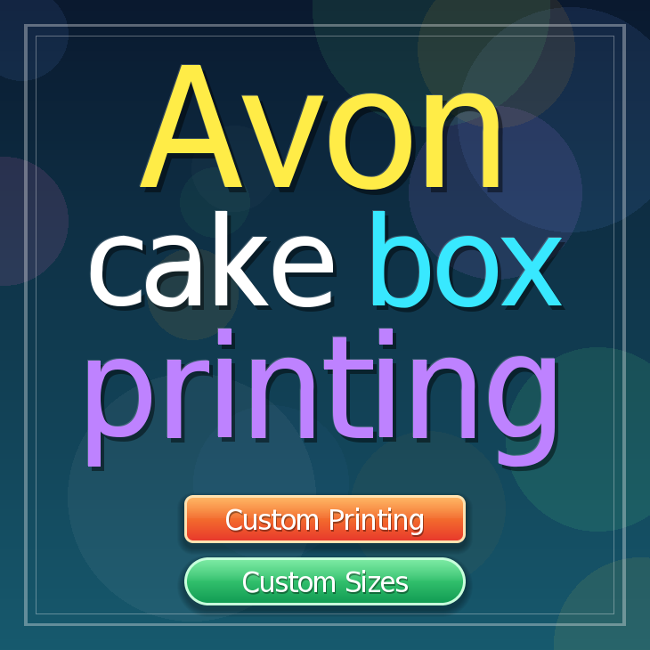Avon cake box printing
