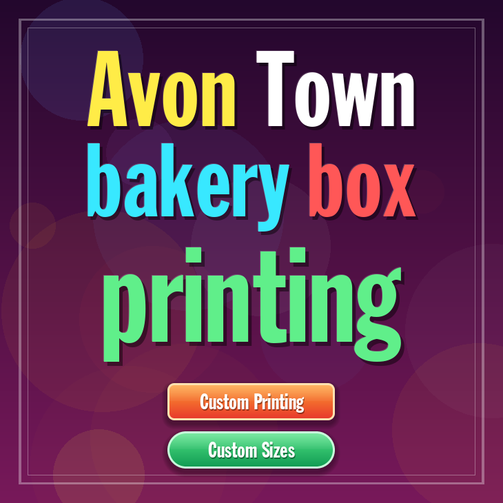 Avon Town bakery box printing