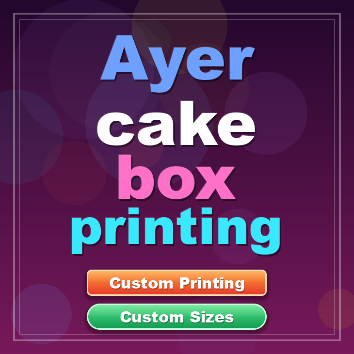 Ayer cake box printing