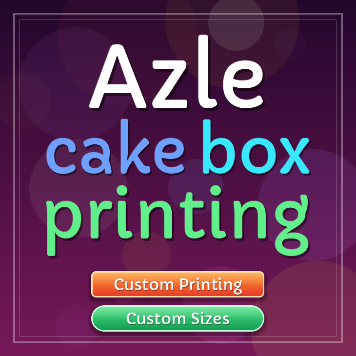 Azle cake box printing