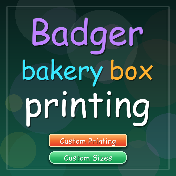 Badger bakery box printing