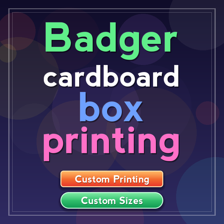 Badger cardboard box printing