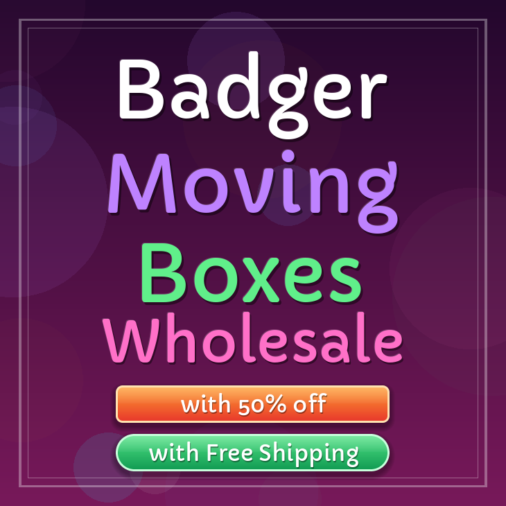 Badger moving boxes