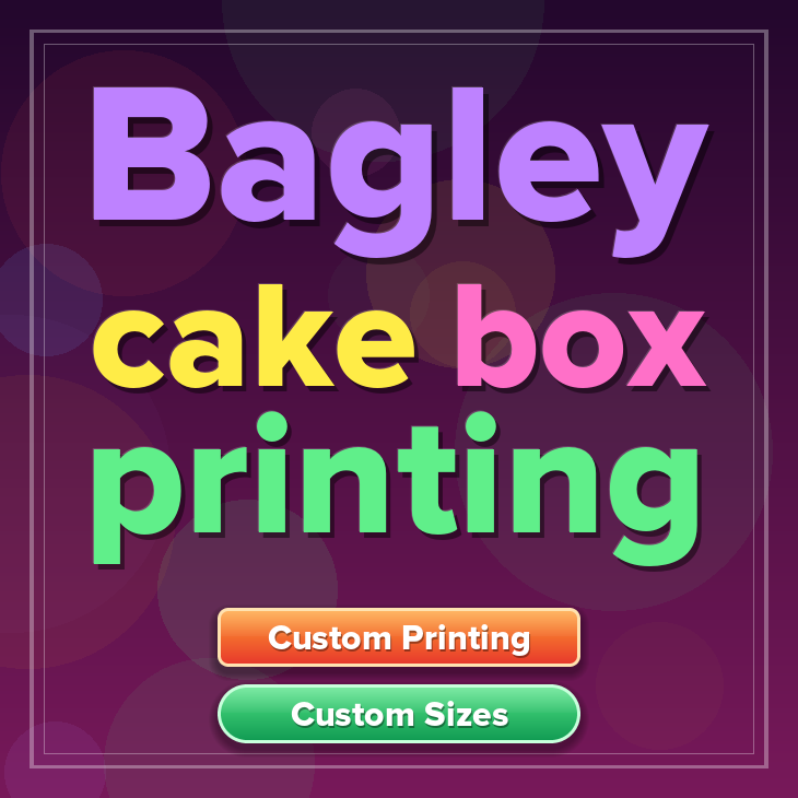 Bagley cake box printing
