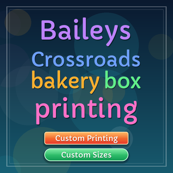 Baileys Crossroads bakery box printing