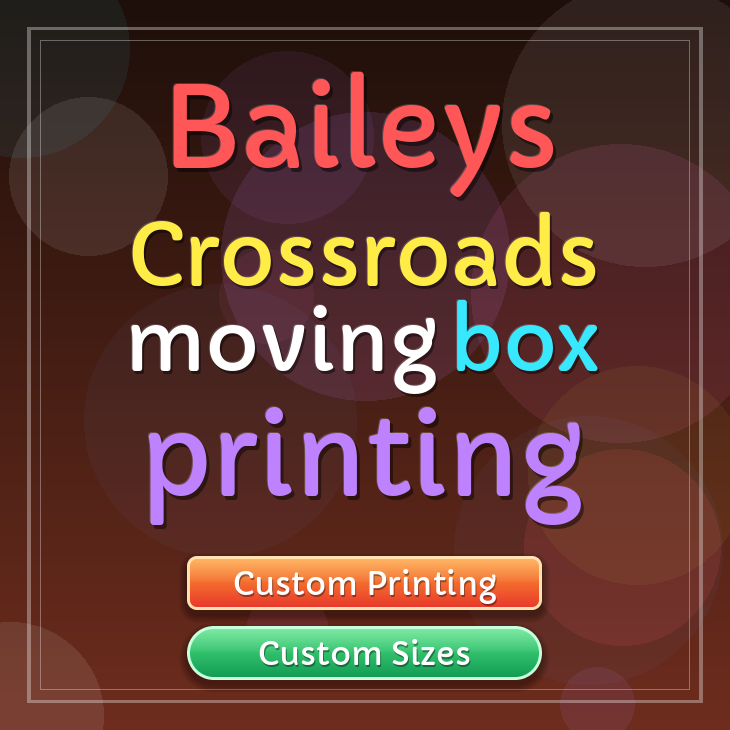 Baileys Crossroads moving box printing