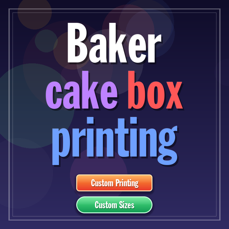 Baker cake box printing