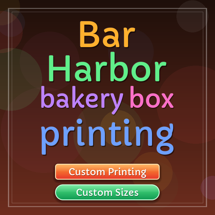 Bar Harbor bakery box printing