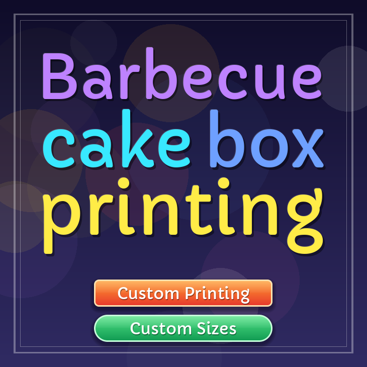 Barbecue cake box printing