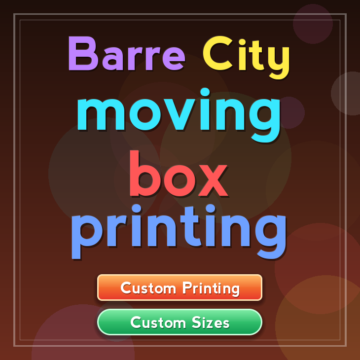 Barre City moving box printing