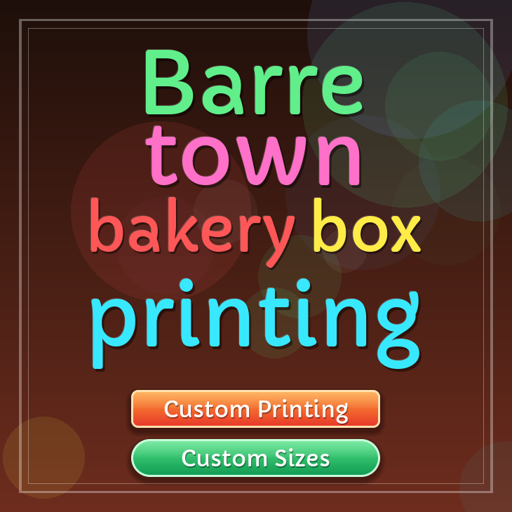 Barre Town bakery box printing