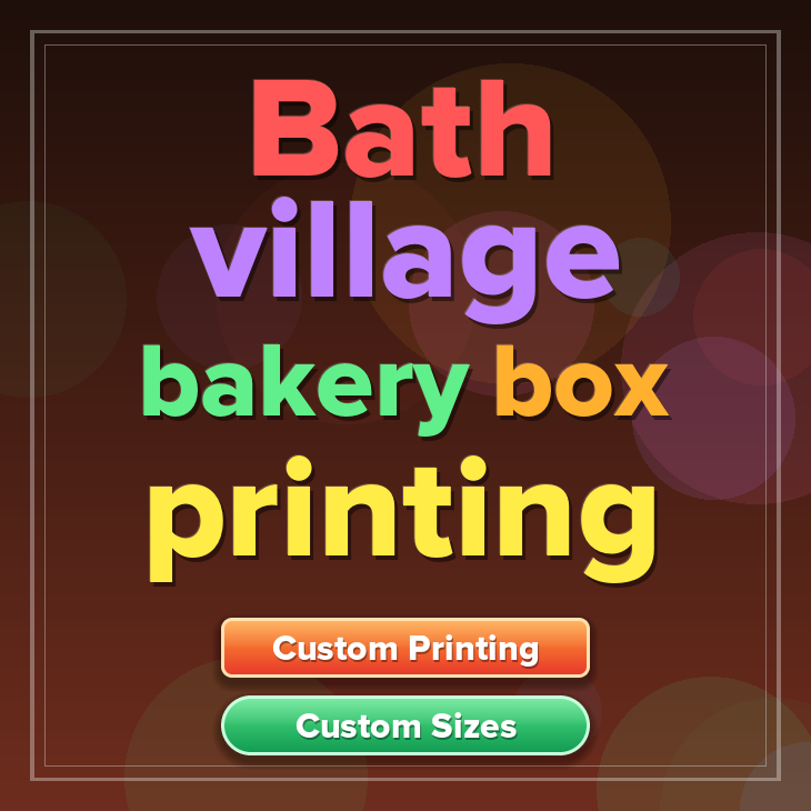Bath Village bakery box printing