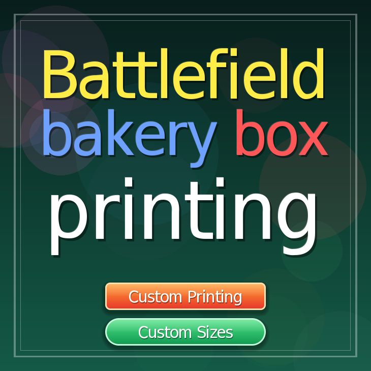Battlefield bakery box printing