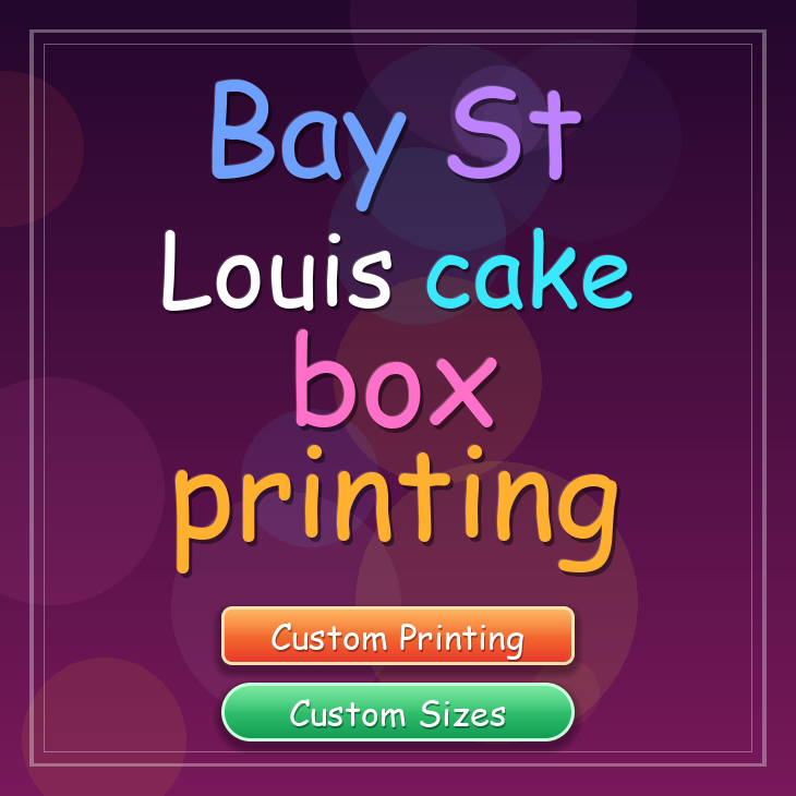 Bay St Louis cake box printing