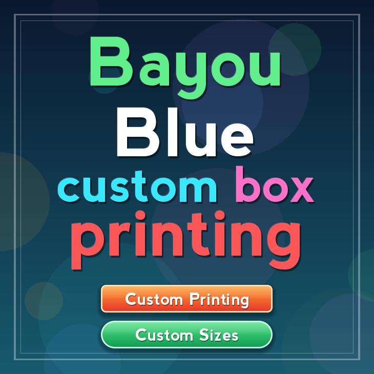 Bayou Blue custom box printing