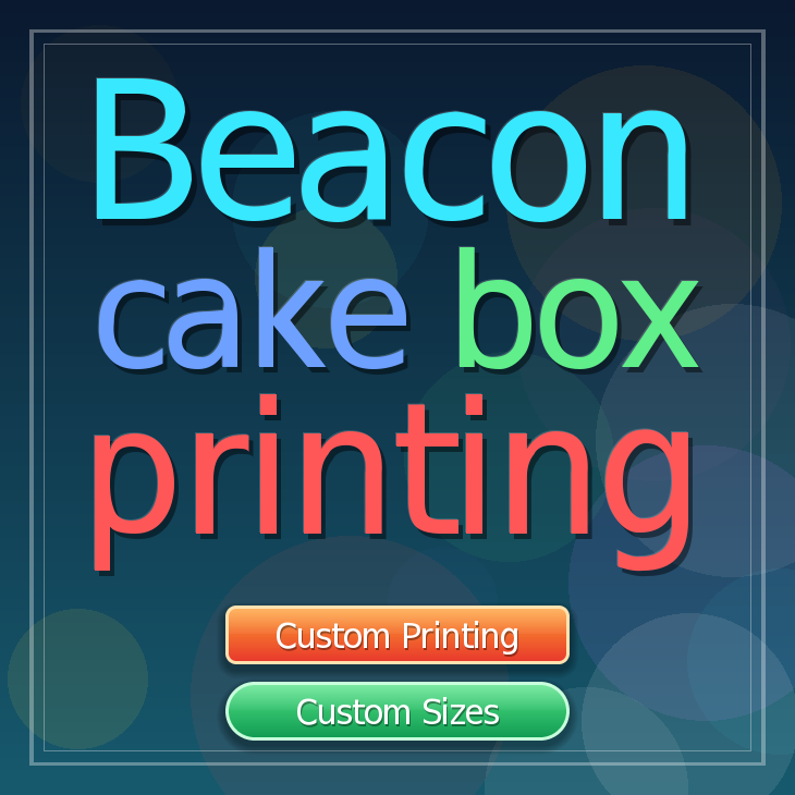 Beacon cake box printing