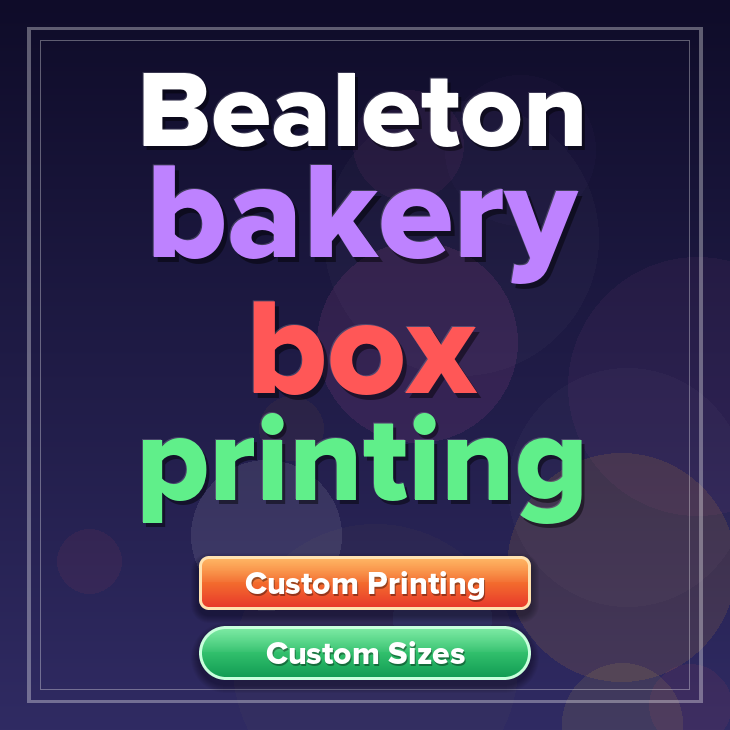 Bealeton bakery box printing