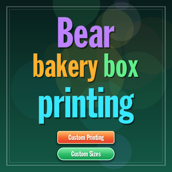 Bear bakery box printing