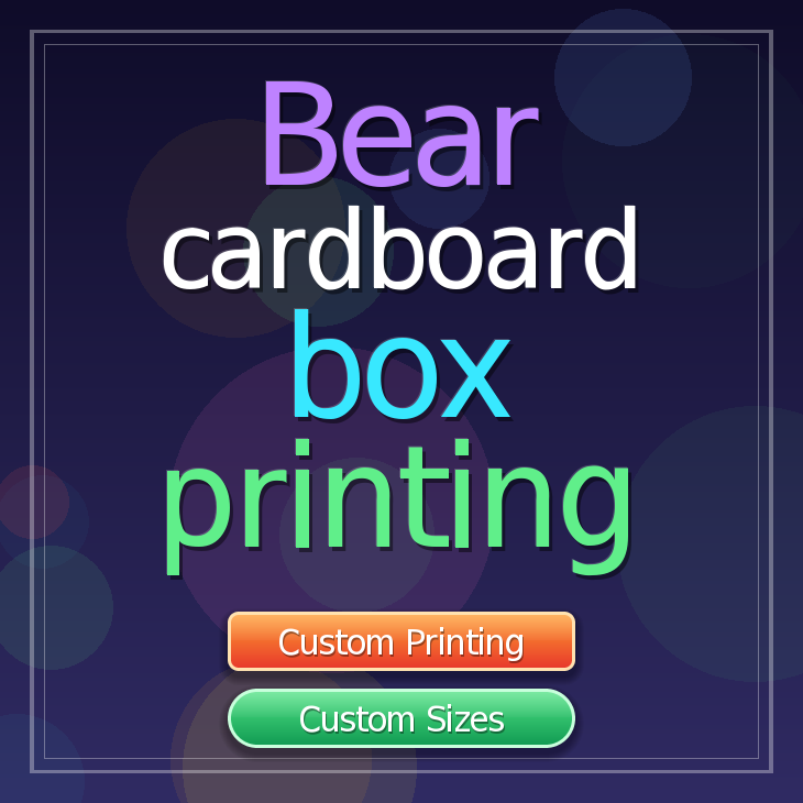 Bear cardboard box printing