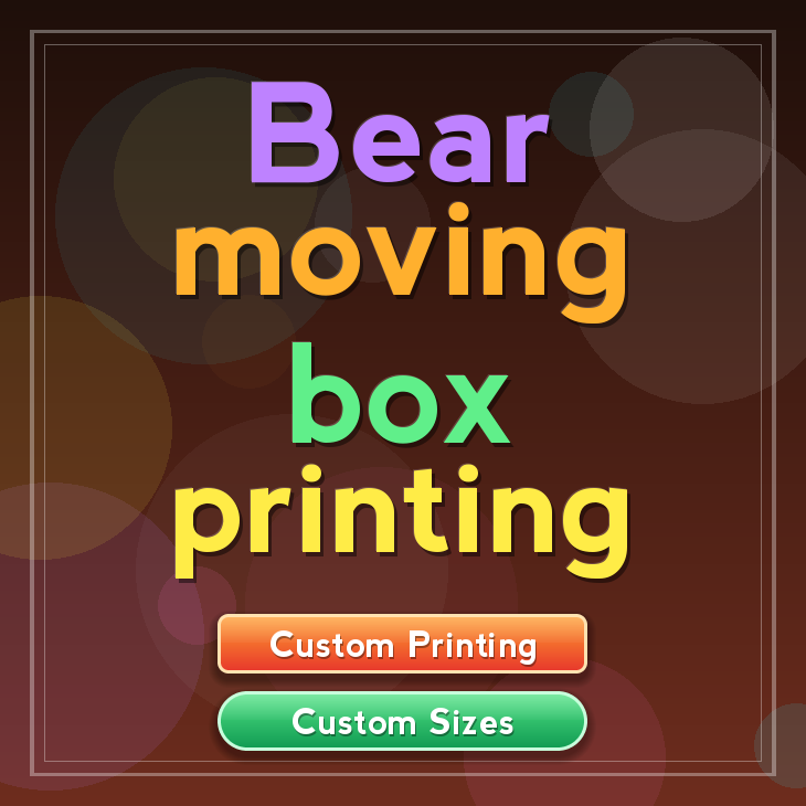 Bear moving box printing