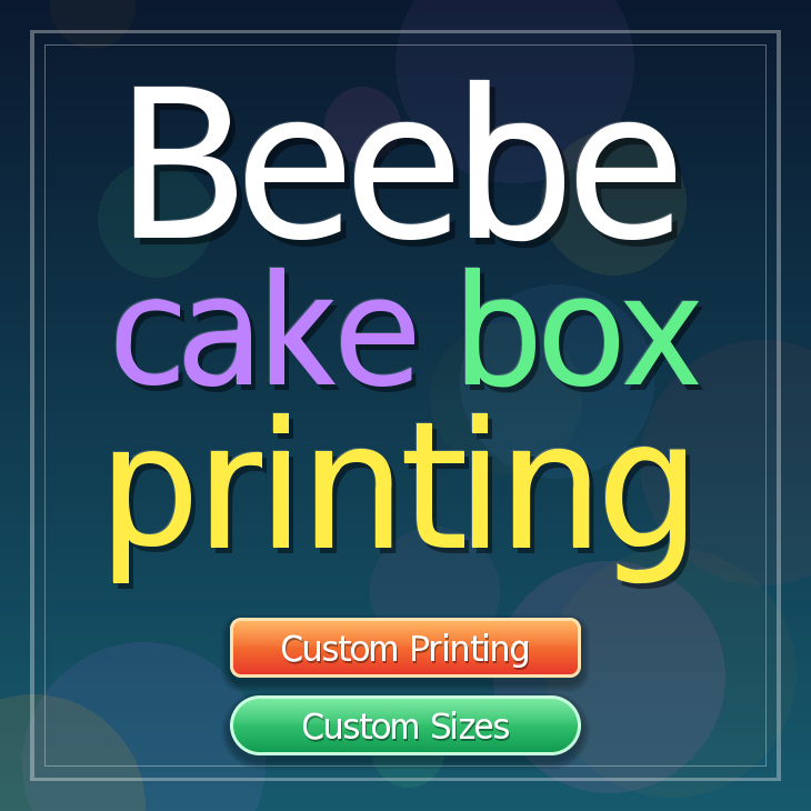 Beebe cake box printing