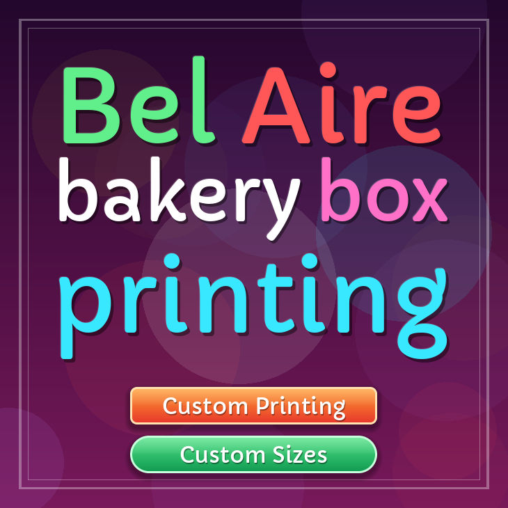 Bel Aire bakery box printing