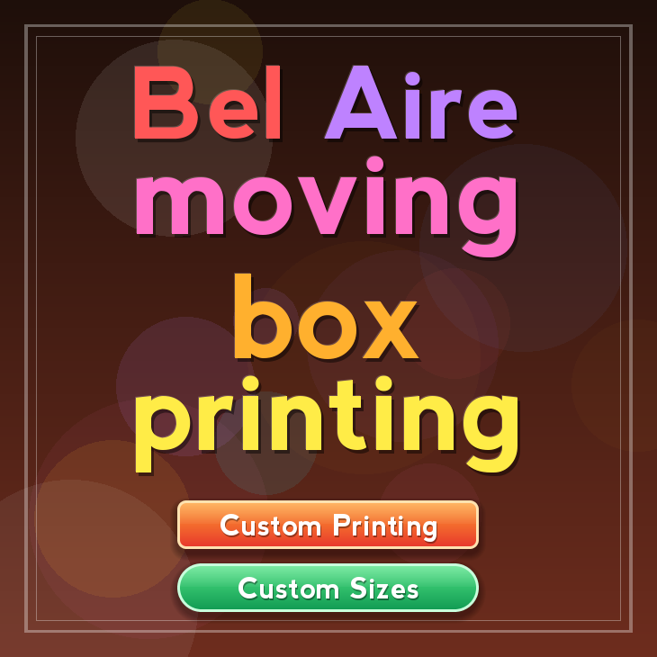 Bel Aire moving box printing