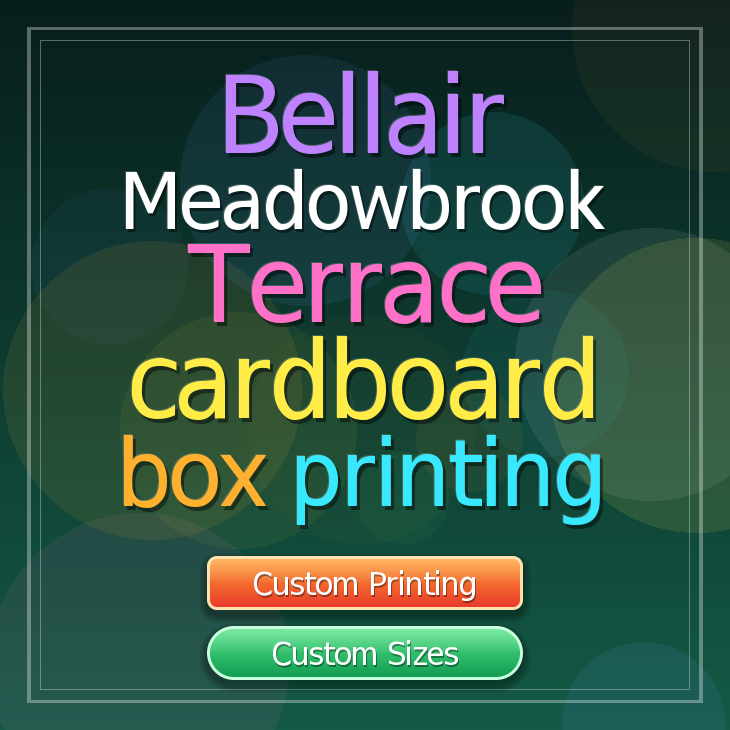 Bellair Meadowbrook Terrace cardboard box printing