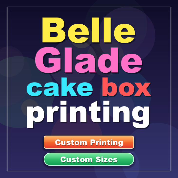 Belle Glade cake box printing