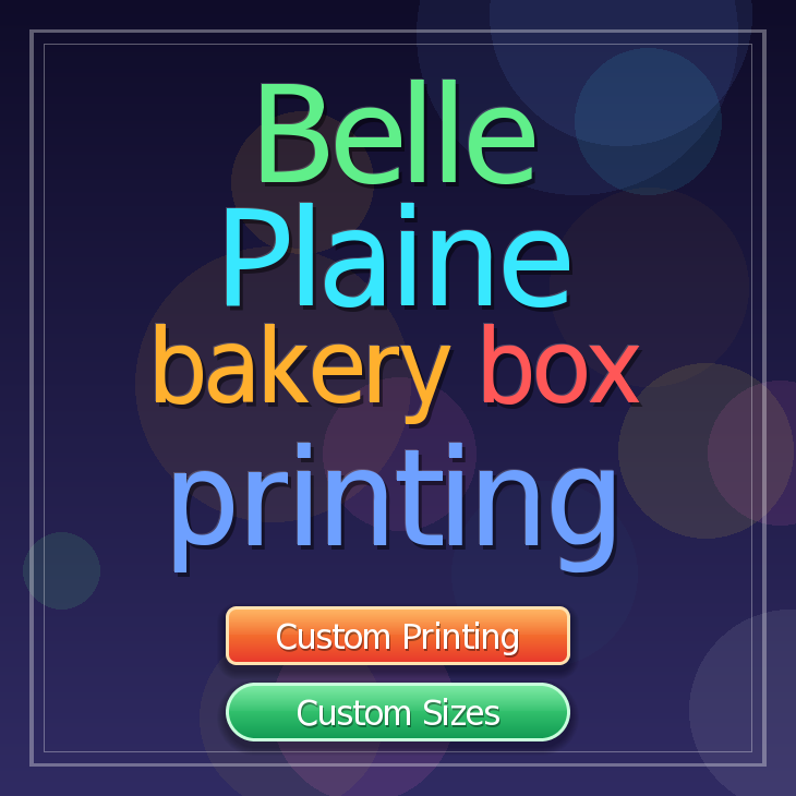 Belle Plaine bakery box printing