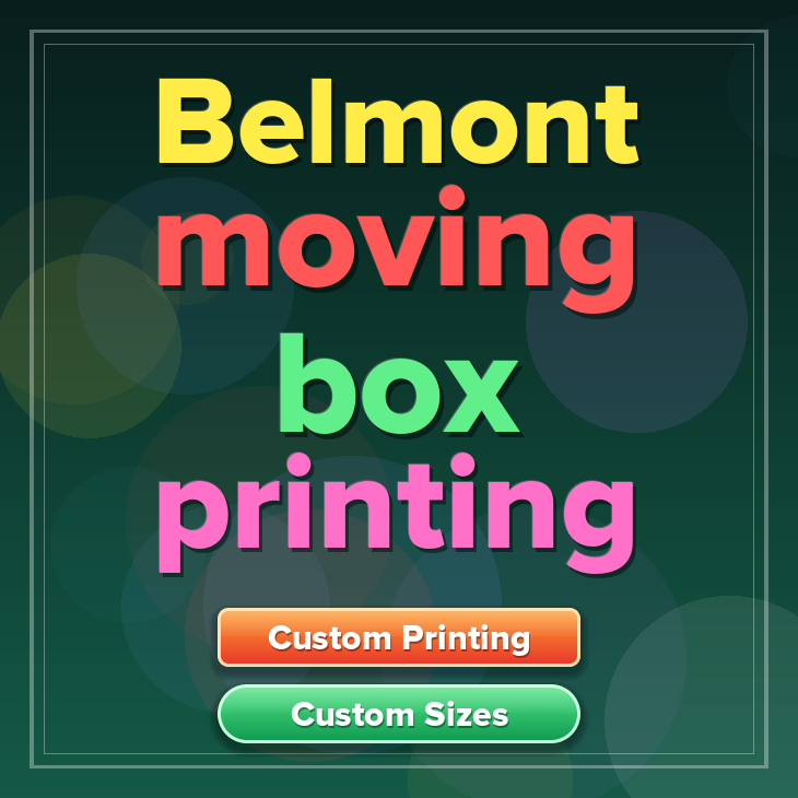 Belmont moving box printing