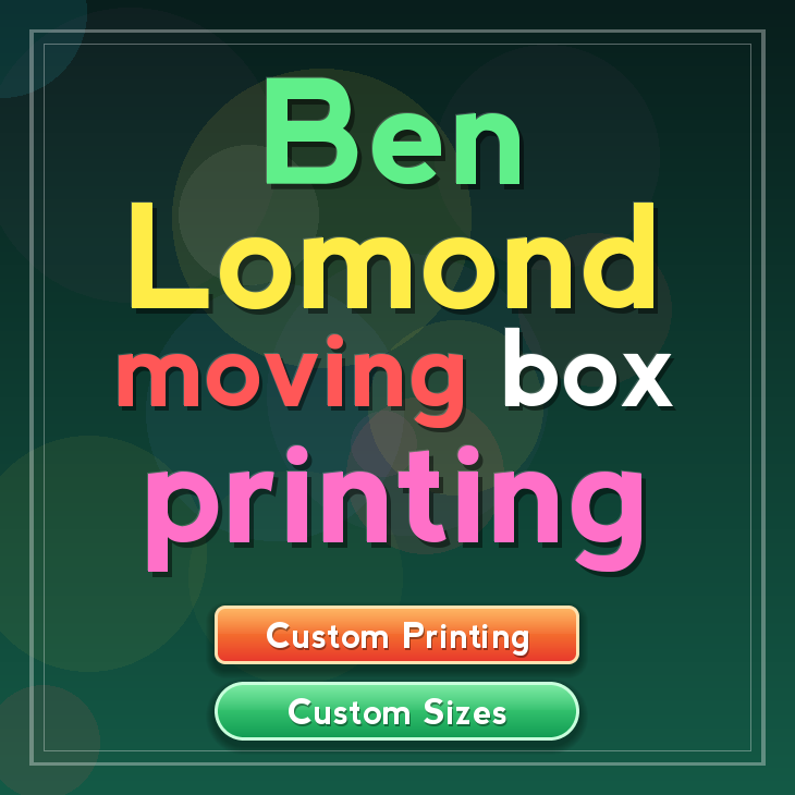 Ben Lomond moving box printing