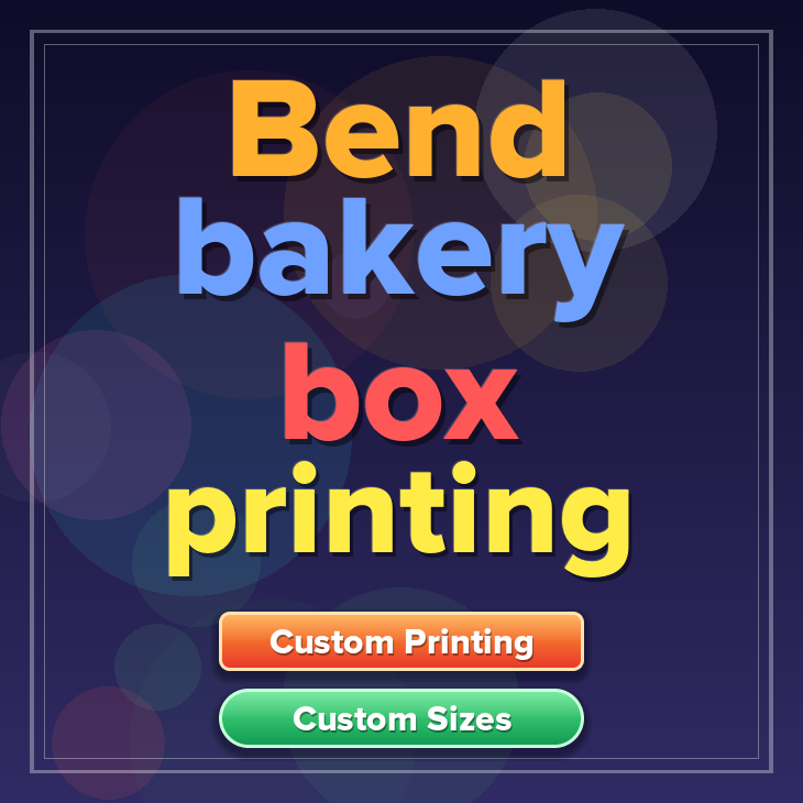 Bend bakery box printing