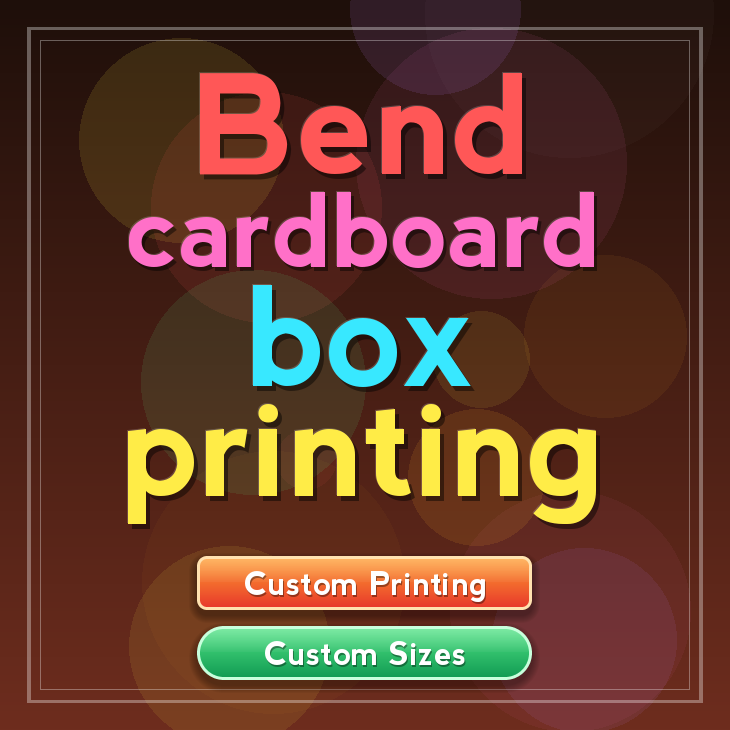 Bend cardboard box printing