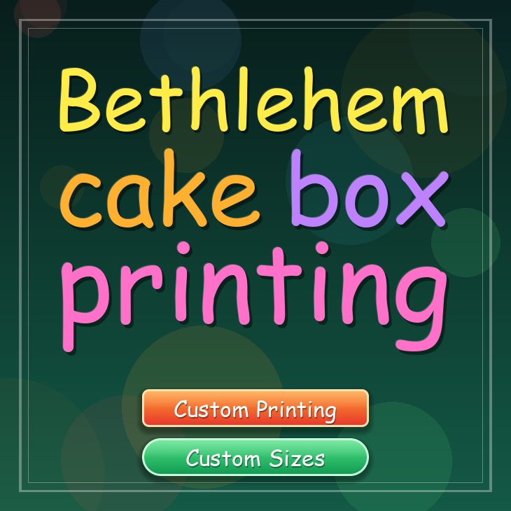 Bethlehem cake box printing
