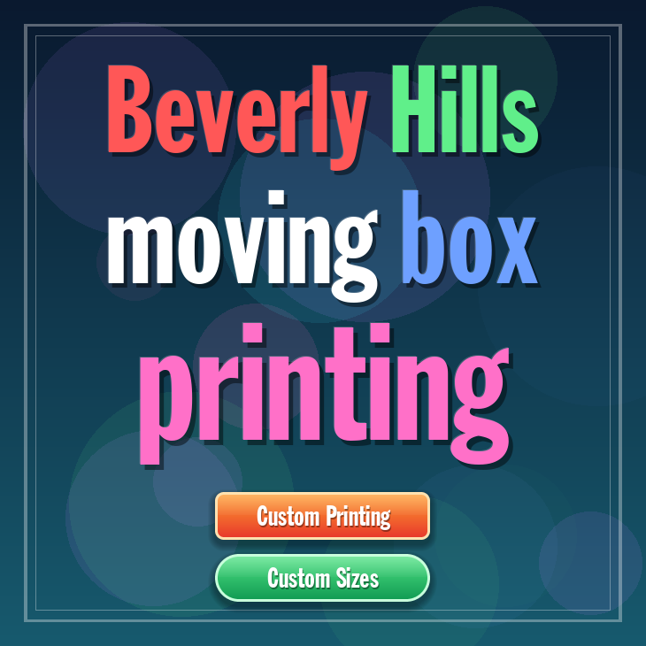 Beverly Hills moving box printing